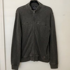 LUCKY BRAND BLACK LABEL Men's Gray Zip Jacket Size Medium